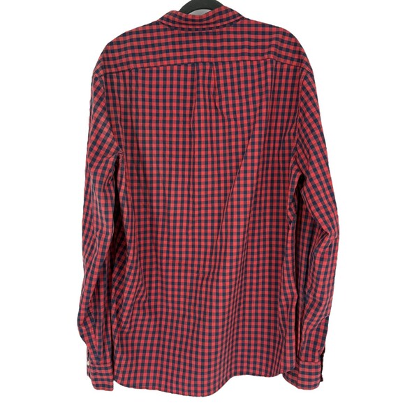 J. Crew Secret Wash Shirt Slim Fit Men’s XL Blue Red Plaid Button Down Stretch - Picture 11 of 14